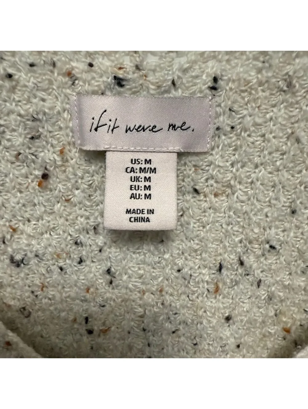 Anthropologie If you were me sweater speckled colored V-neck size Medium